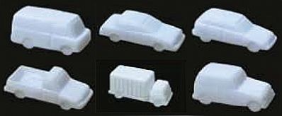 JTT Scenery Products 97010 HO Unpainted Auto Assortment
