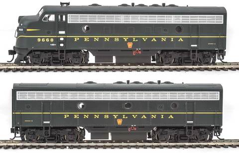 Walthers 910-19914 HO Pennsylvania EMD F7A-B Diesel Loco Sound/DCC #9676/#9676B