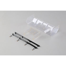 Team Losi Racing 340004 Polycarbonate Wing, Pre Cut, Clear: 8/E/T 4.0