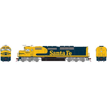 Athearn G63990 HO Santa Fe SDF40-2 Diesel Locomotive with DCC & Sound #5267