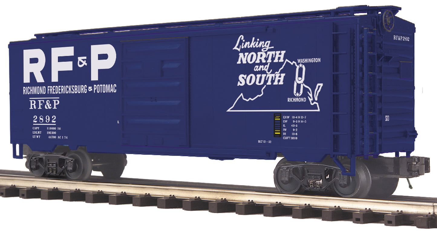 MTH 20-93744 O Richmond Fredericksburg and Potomac 40' Box Car #2892
