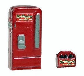 JL Innovative Design 742 HO Dr. Pepper Soda Machine and Case (Set of 2)