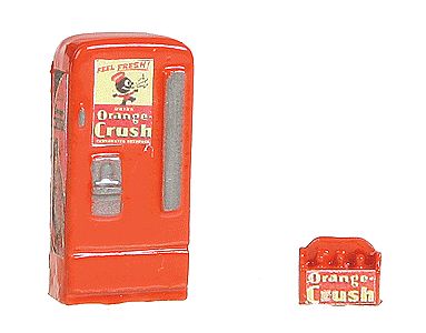 JL Innovative Design 743 HO Orange Crush Soda Machine and Case (Pack of 2)