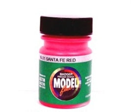 Badger 16-31 Santa Fe Red Modelflex Railroad Acrylic Paint - 1 oz. Bottle