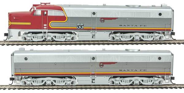 Walthers 910-20063 HO Atchison, Topeka & Santa Fe Alco PA - PB Set #55L, 55A