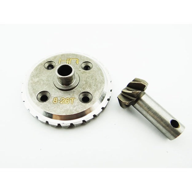 Hot Racing HSF299X Hardened Steel Spiral Cut Ring & Pinion Gear (26/8)