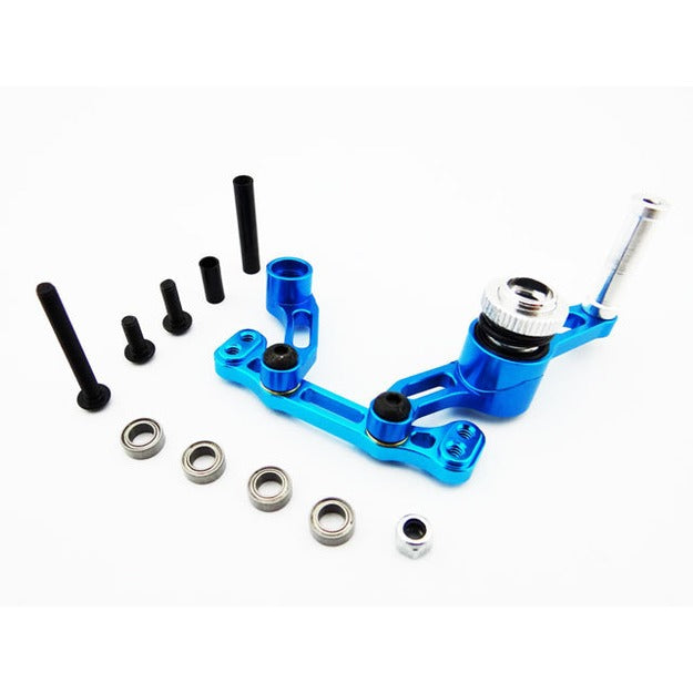 Hot Racing ECT4806 Aluminum Bellcrank Steering Saver with Bearings Blue
