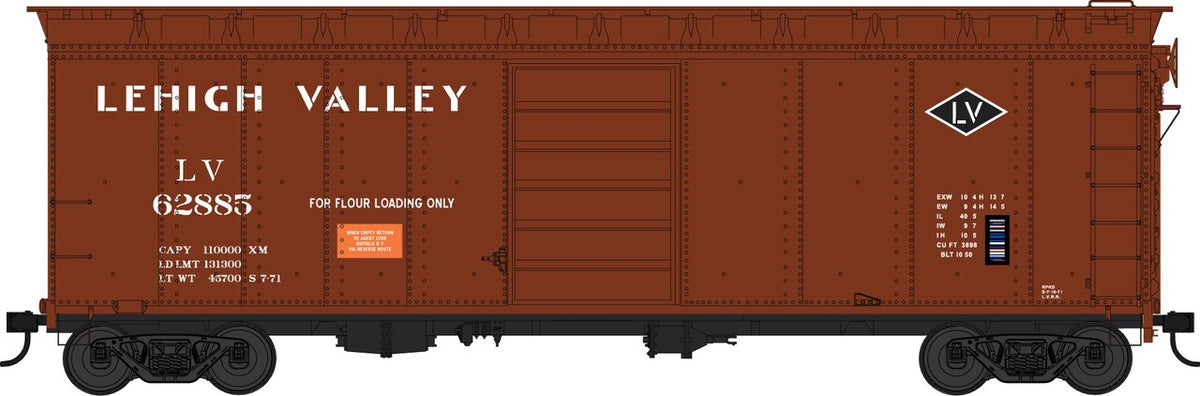 Bowser 42436 HO Lehigh Valley 40' Single-Door Steel Side Boxcar #62980