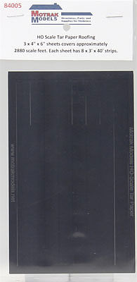 Motrak Models 84005 HO Laser-Cut Tar Paper Roofing