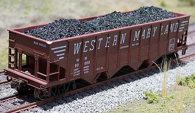 Motrak Models 81400 HO Coal Load fits BOW/Stewart 70-T 4-Bay Hopper (Pack of 2)