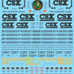 Microscale 87-1504 HO CSXT Trinity Hoppers Decal Sheet