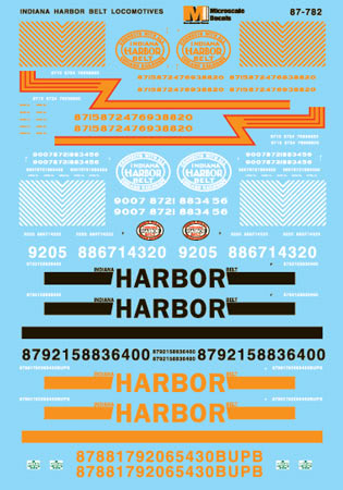 Microscale 87-782 HO 1950 Indiana Harbor Belt Diesel Locomotives Decal Sheet