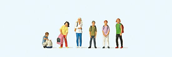 Preiser 10728 HO School Children Figures (Set of 6)