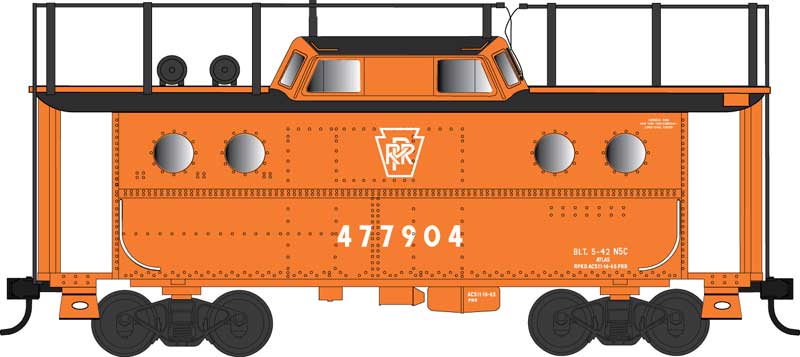 Bowser 42538 HO Pennsylvania Keystone Focal Orange N-5C Caboose #477904