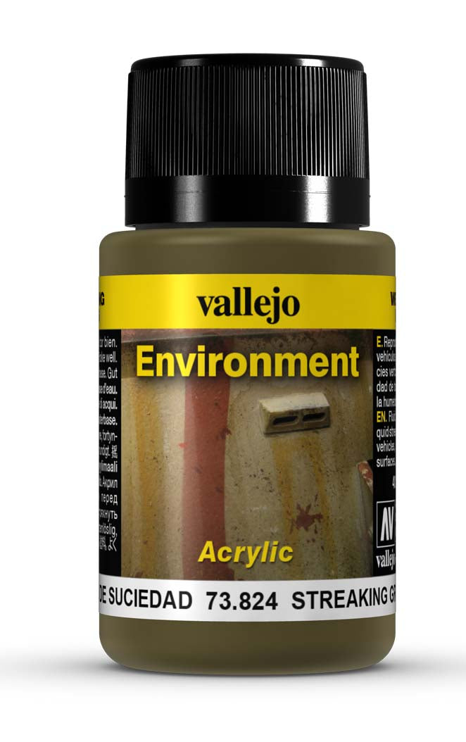 Vallejo Paint 73824 Streaking Grime Environment Effects Paint - 40 ml. Bottle