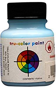 Tru-Color 229 Railroad Color Acrylic Pass Car Interior Light Blue 1oz Bottle