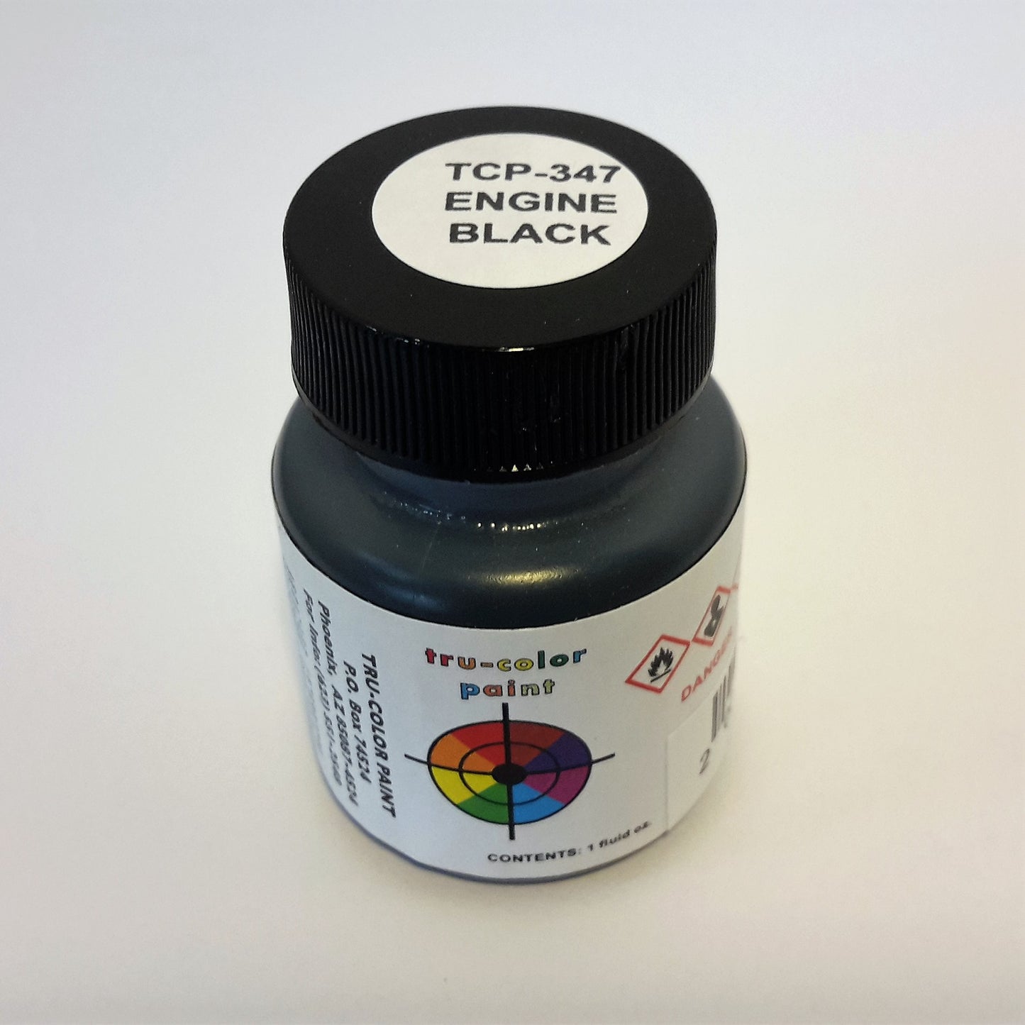Tru-Color 347 Railroad Color Acrylic Paint Engine Black - 1 oz. Bottle