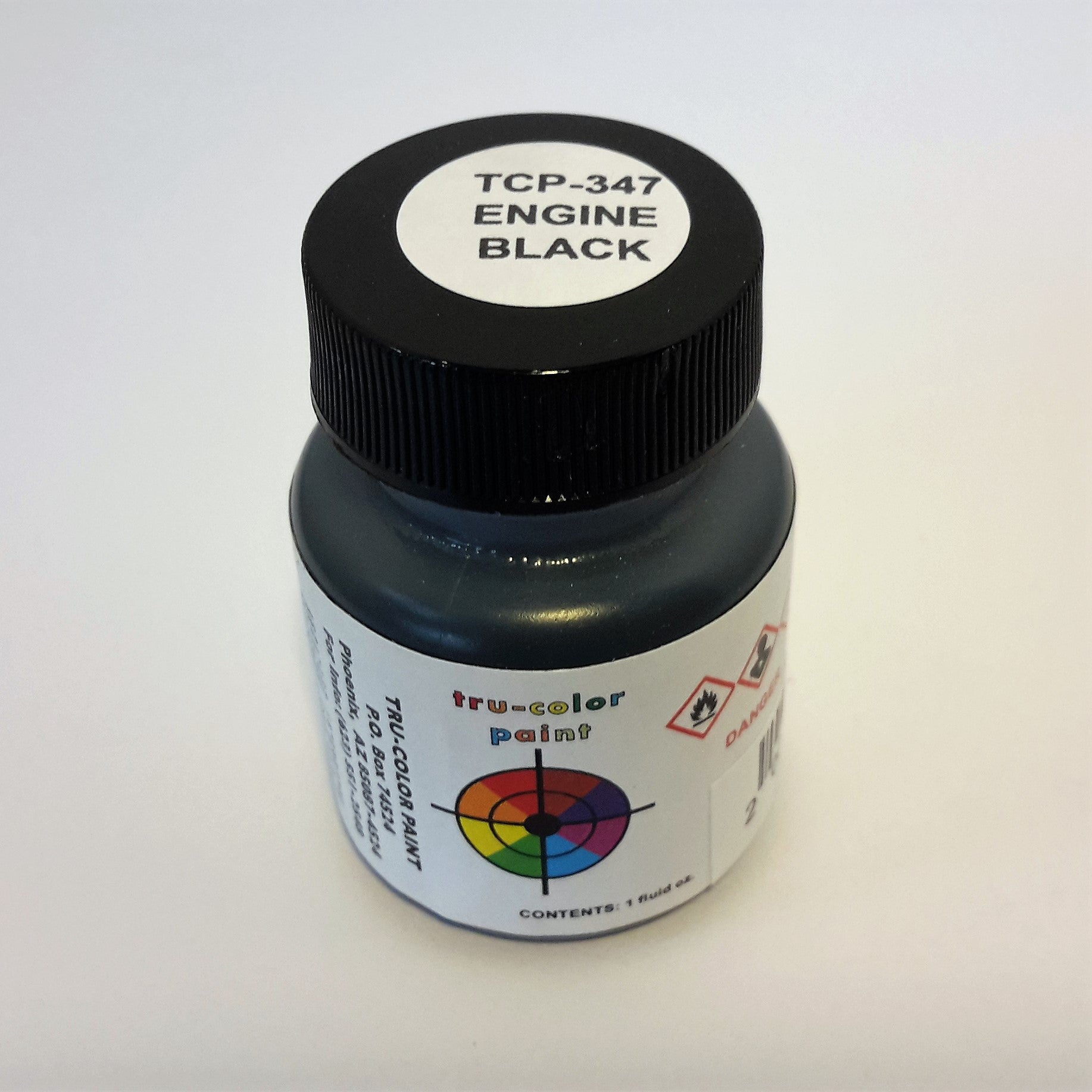 Tru-Color 347 Railroad Color Acrylic Paint Engine Black - 1 oz. Bottle