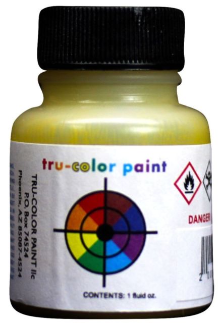 Tru-Color 021 Railroad Color Acrylic Paint Santa Fe Yellow - 1 oz. Bottle