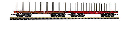 Piko 38742 G New York Central Flatcars with Stakes (Set of 2)