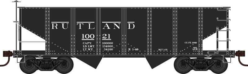 Bowser 42655 HO Scale Rutland GLa 2-Bay Hopper #10021