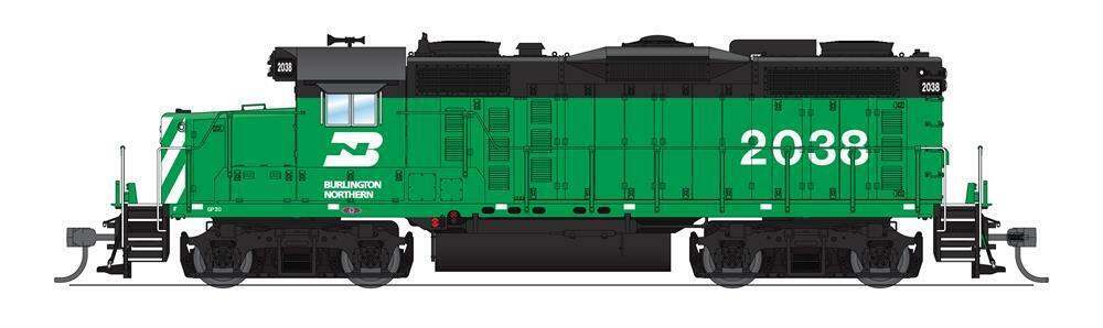 Broadway Limited 4267 HO BN EMD GP20 Diesel Locomotive Sound/DC/DCC #2038