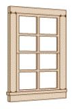 Northeastern Scale Lumber 95001 HO 25x48" 4/4 2-Hung Window Glazing (Pack of 12)