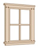 Northeastern Scale Lumber 95011 HO 30x47" 2/2 2-Hung Window Glazing (Pack of 12)