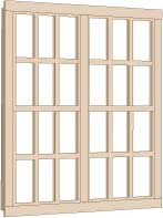 Northeastern Scale Lumber 95014 HO 30x66" 6/6 2-Hung Window Glazing (Pack of 6)