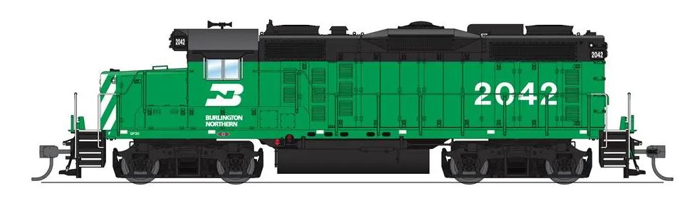 Broadway Limited 4268 HO BN EMD GP20 Diesel Locomotive Sound/DC/DCC #2042