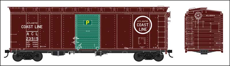 Bowser 42695 HO Atlantic Coast Line Phosphate Service 40' Boxcar RTR #23542