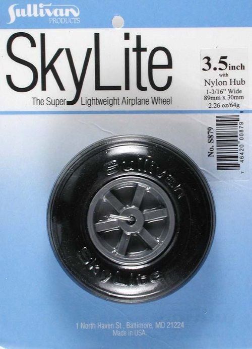 Sullivan 879 Skylite Airplane Wheel 3.5" with Nylon Hub