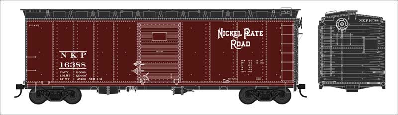 Bowser 42728 HO Nickel Plate Road 40' Boxcar RTR #16402