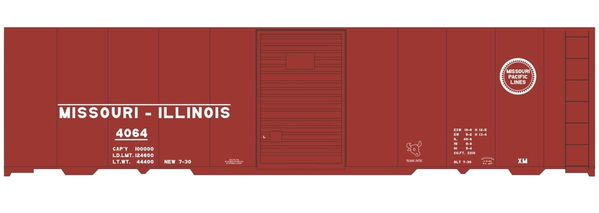 Tichy 10262N N Missouri Pacific (Missouri-Illinois) 40' Steel Boxcar Decal Set