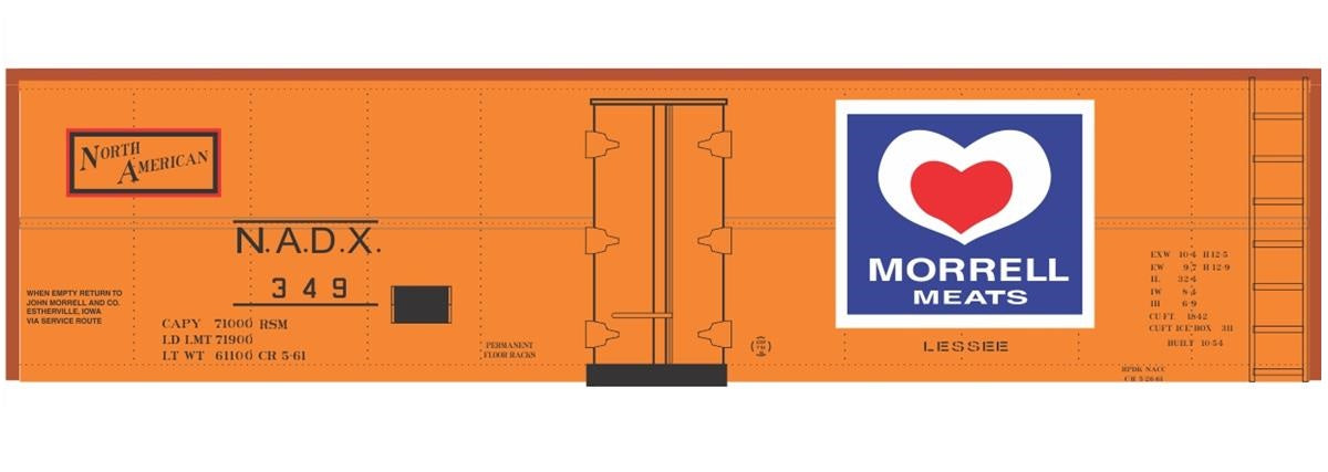 Tichy 10265N N Morrell 40' Wood Reefer (Heart Logo) Railroad Decal Set