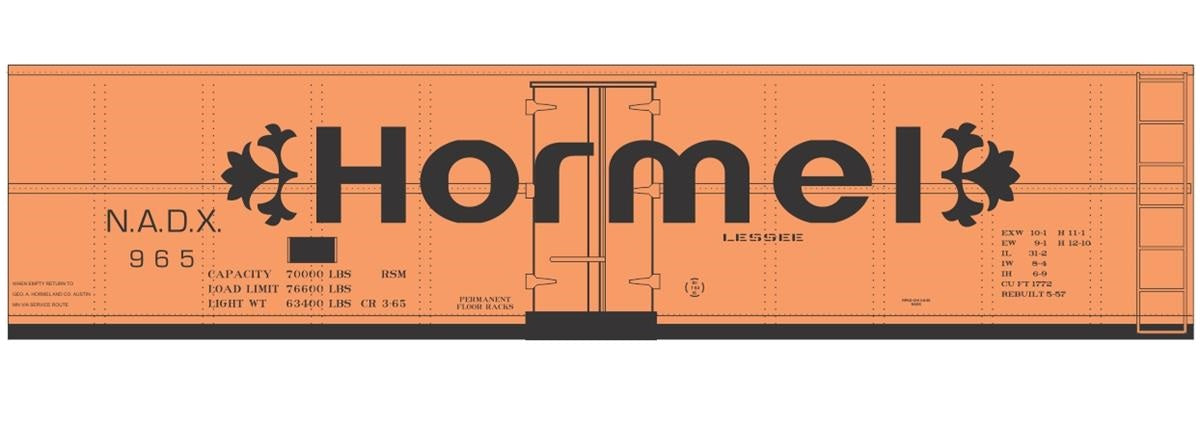 Tichy 10288N N Hormel 40' Steel Reefer Decal Set