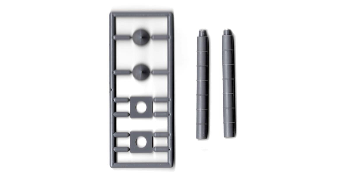 Tichy 3555 S Straight Vent Kit (Unpainted) Matches #3554