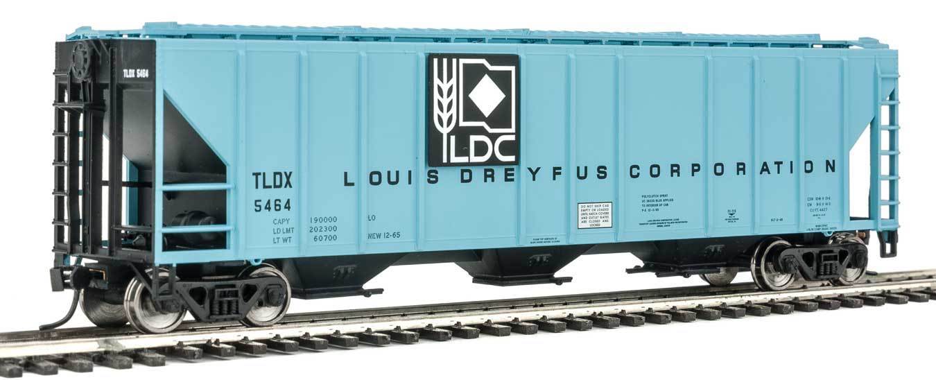Walthers 910-7280 HO TLDX 54' PS2-CD 4427 Low-Side Covered Hopper RTR #5464