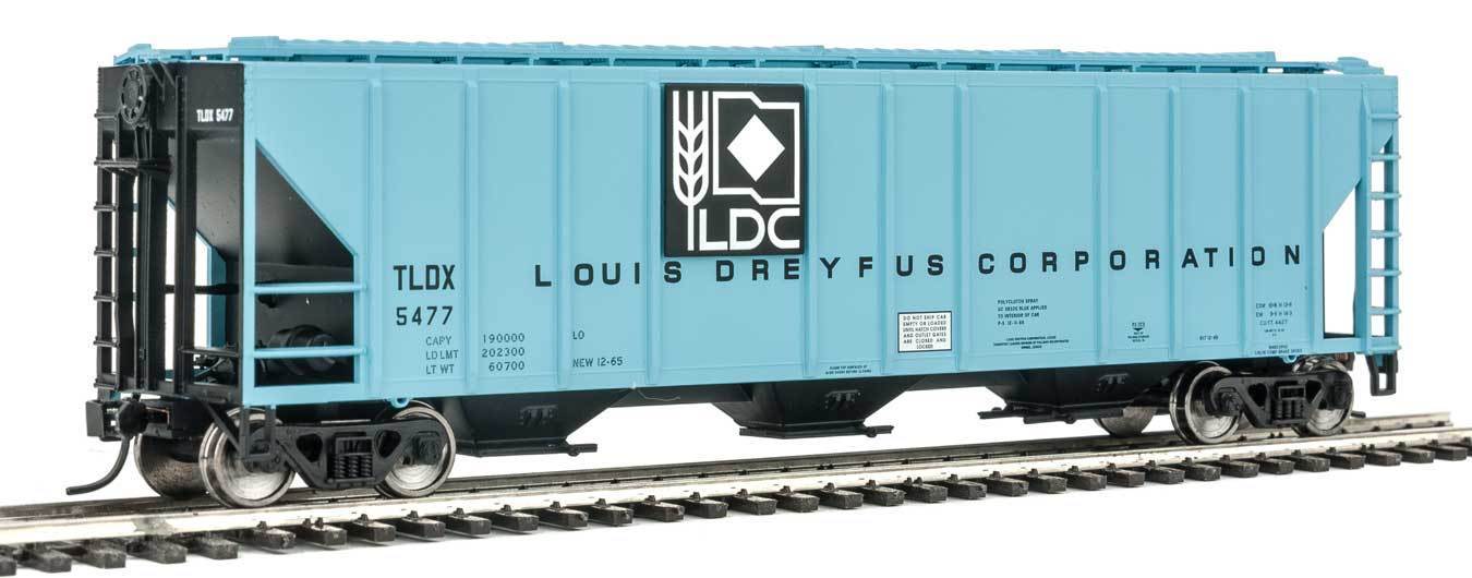 Walthers 910-7278 HO TLDX 54' PS2-CD 4427 Low-Side Covered Hopper RTR #5477