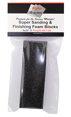 Alpha Abrasives 1002 Super Sanding & Finishing Foam Blocks - Purple 60/100