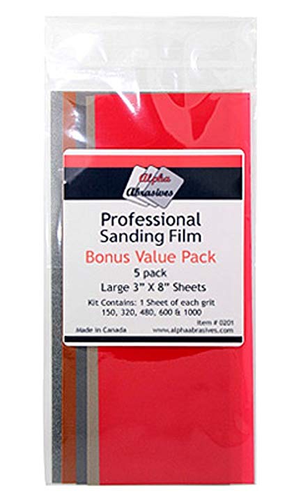 Alpha Abrasives 0201 Professional Sanding Film (Set of 5)
