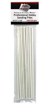 Alpha Abrasives 0307 61/2" x 1/8" Fine Professional Sanding File (Pack of 12)