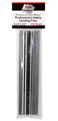 Alpha Abrasives 0308 1/4" x 5 3/4" Coarse Professional Sanding File (Pack of 10)