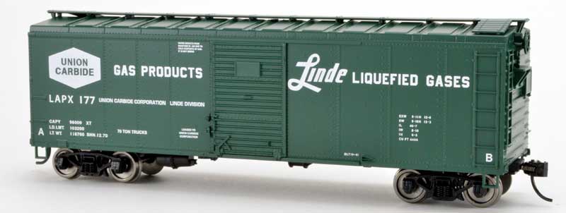Bowser 42855 HO Linde Liquefied Gases 40' Steel Side Box Car Ready to Run #127
