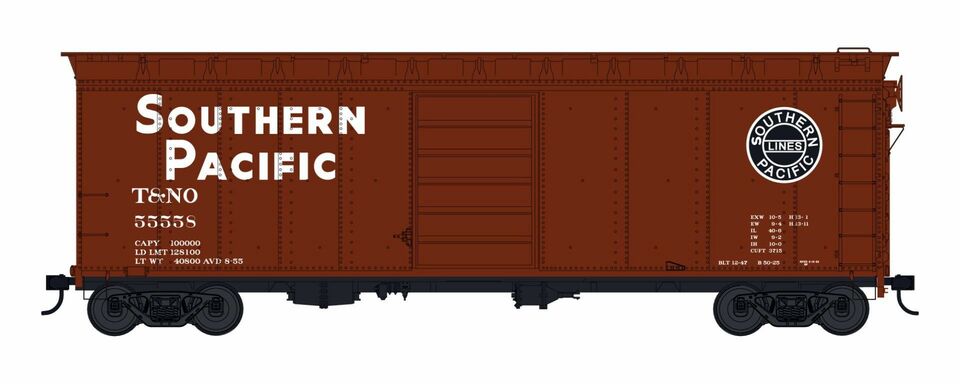 Bowser 42862 HO Southern Pacific T&NO 40' Box Car #55558