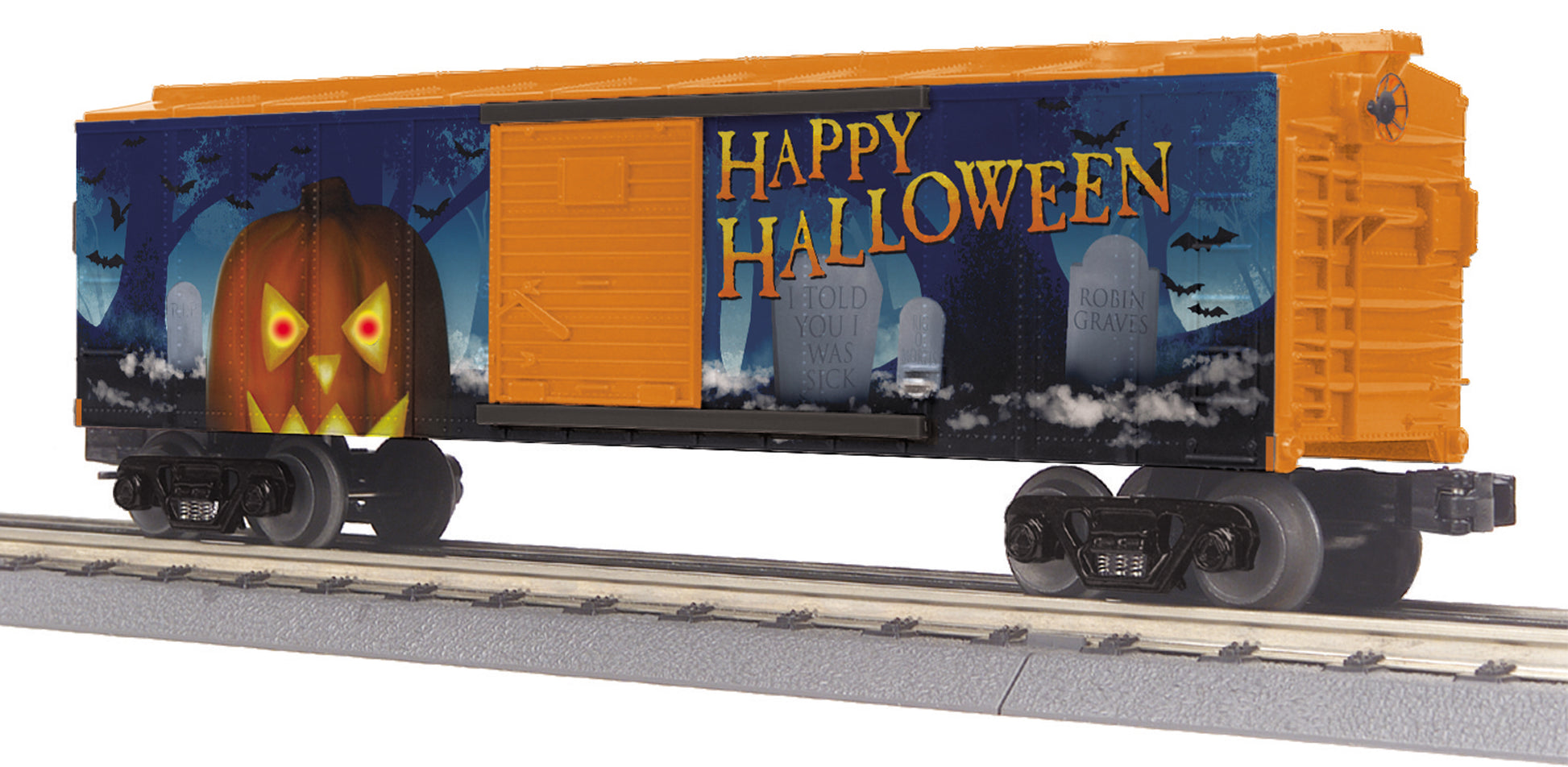 MTH 30-74934 O Halloween Box Car with Glowing LEDs