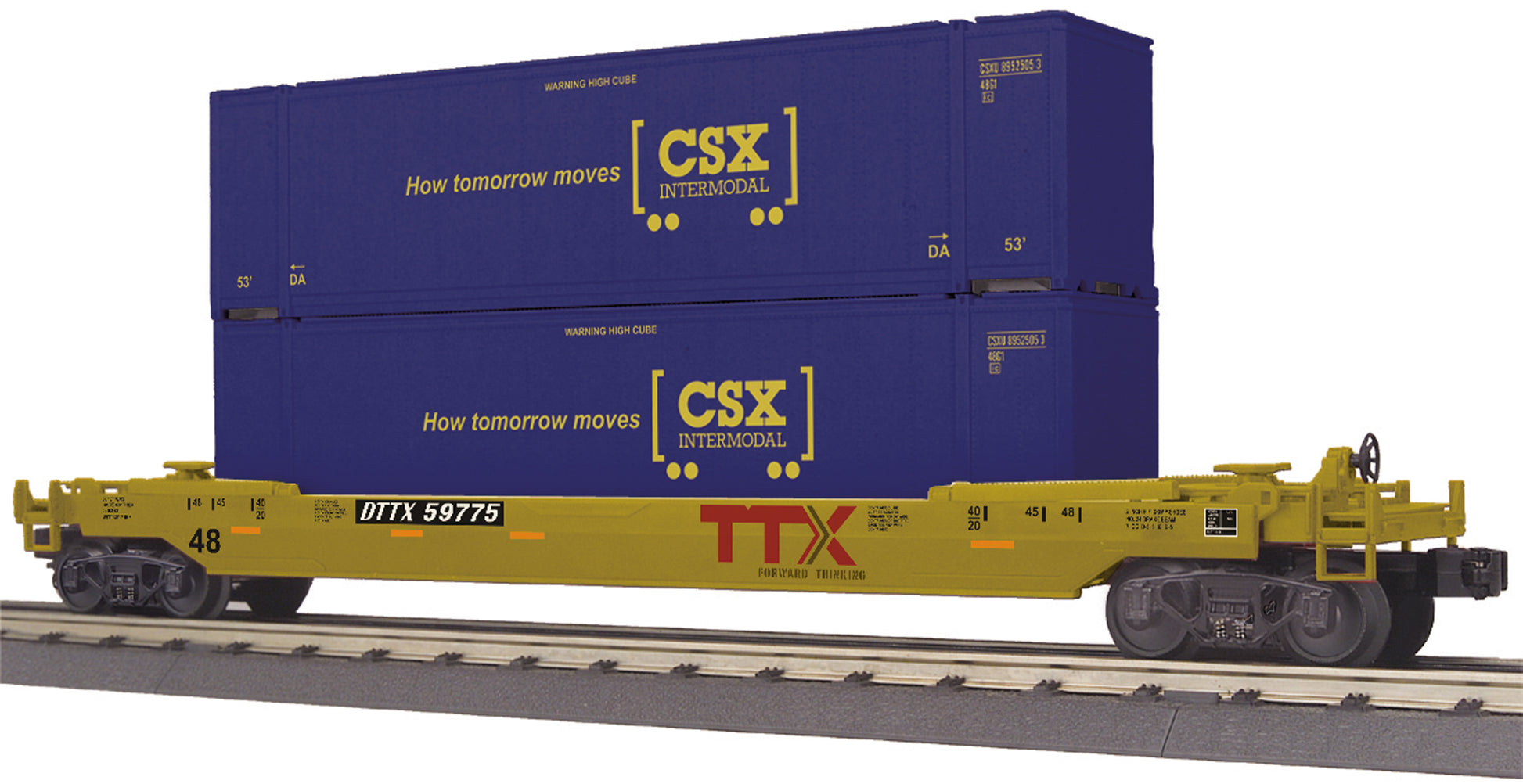 MTH 30-76716 O CSX Husky Stack Car #59775