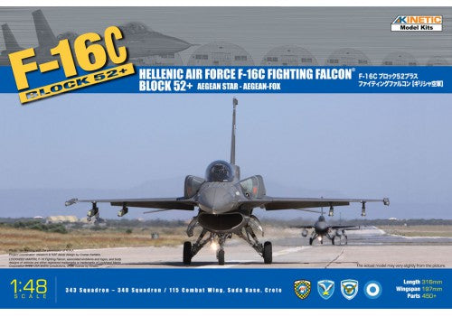 Kinetic 48028 1:48 F-16E Block 52 Hellenic Air Force Military Aircraft Plane Kit