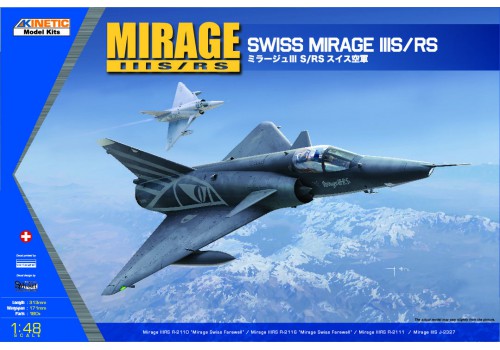 Kinetic Model 48058 1:48 Swiss Mirage IIIS/RS Military Aircraft Plane Model Kit