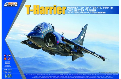 Kinetic 48040 1:48 Harrier T2/T2A/T2N/T4/T4N/T8 Military Aircraft Plane Kit